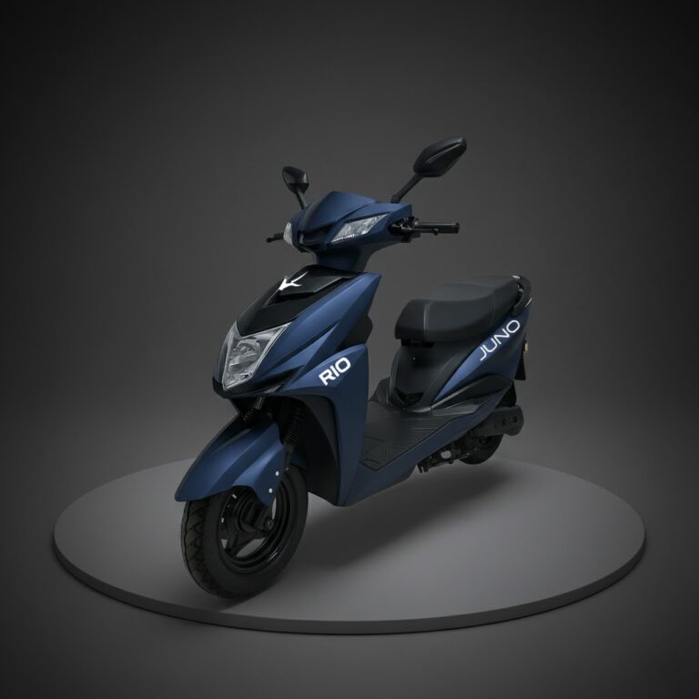 Smooth and comfortable RIO scooter riding in city traffic